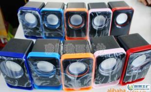 方形彩边USB2.0 HIFI电脑音箱WJ-67 家用与笔记本音质升级之选